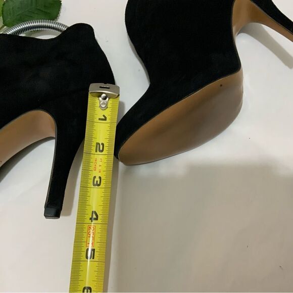 Aldo Women's 9 Black Suede Stiletto Heels Slip On Ankle Booties Boots - Picture 14 of 16